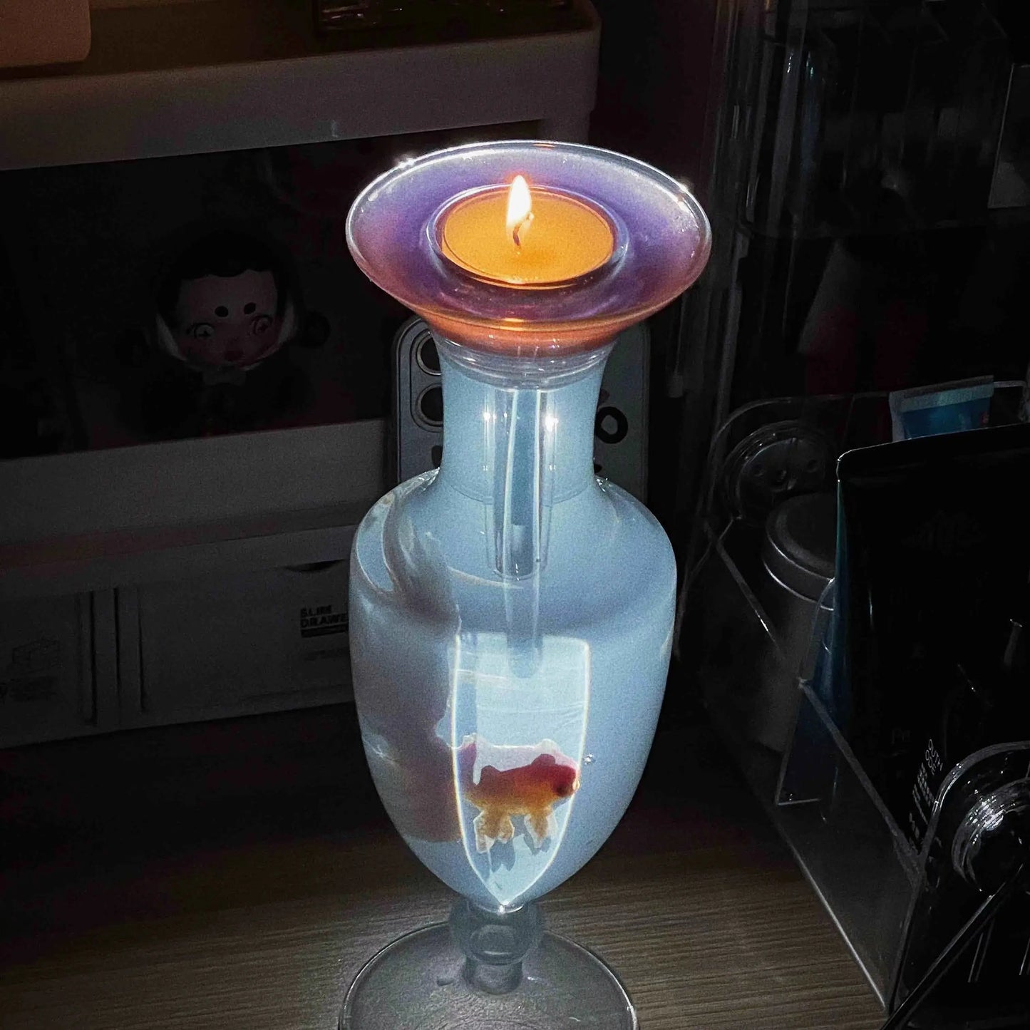 Floating Goldfish Candle Holder – Aromatherapy Candle Stand Fushengmen