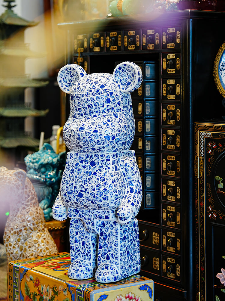 Handcrafted Mosaic Porcelain Bear Sculpture BennyHome