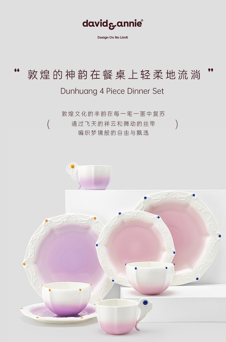 Afternoon Tea Set – Ceramic Bowl Dunhuang Collection 4-Piece Set David&Annie