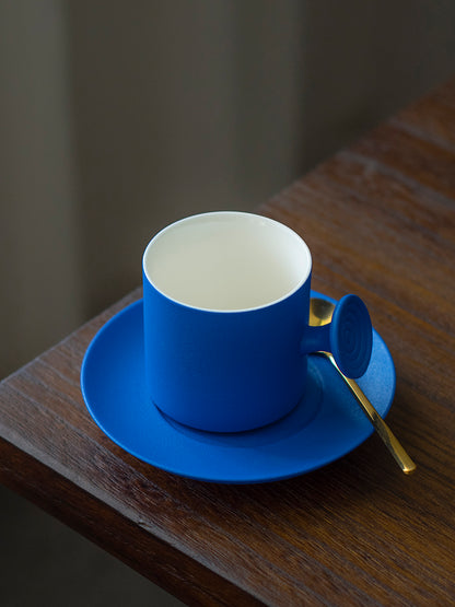 Ceramic Klein Blue Coffee Cup & Saucer Set - KillBigCompany