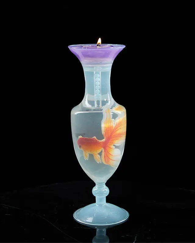 Vase-Shaped Candle Holder – Lifelike Goldfish Design - KillBigCompany