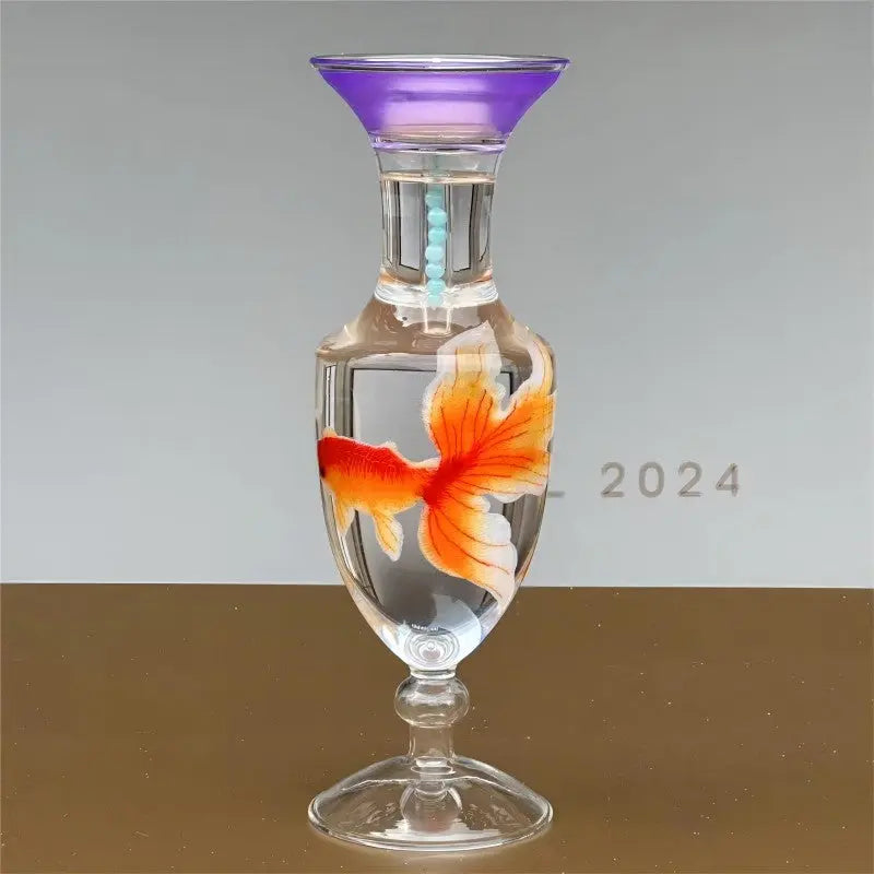 Vase-Shaped Candle Holder – Lifelike Goldfish Design - KillBigCompany